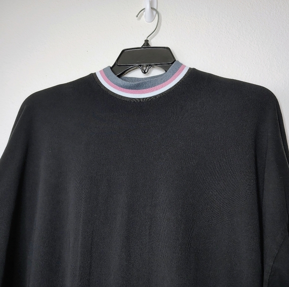 ASOS Black Cotton Long Sleeve Crew neck Shirt Sz Large - Picture 5 of 12